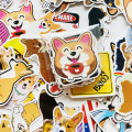 50 PCS /Bag Cool Puppy Corgi Dog Decorative Adhesive Sticker DIY Craft Notebook Computer Decoration