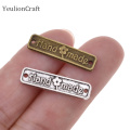 Chzimade 100Pcs/lot Vintage Metal Alloy Handmade Labels Tags Hand Made Sewing Labels For Clothes Diy Sewing Materials