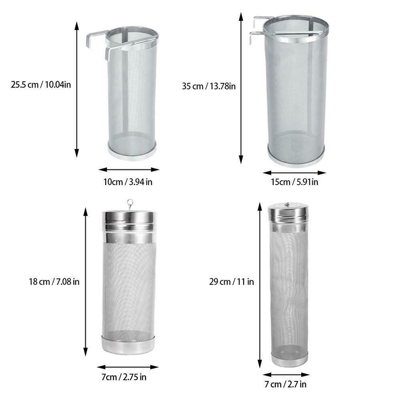 300 Micron Stainless Steel Hop Spider Mesh Beer Filter Homemade Brewing Home Coffee Hopper Home Brew 4 Sizes
