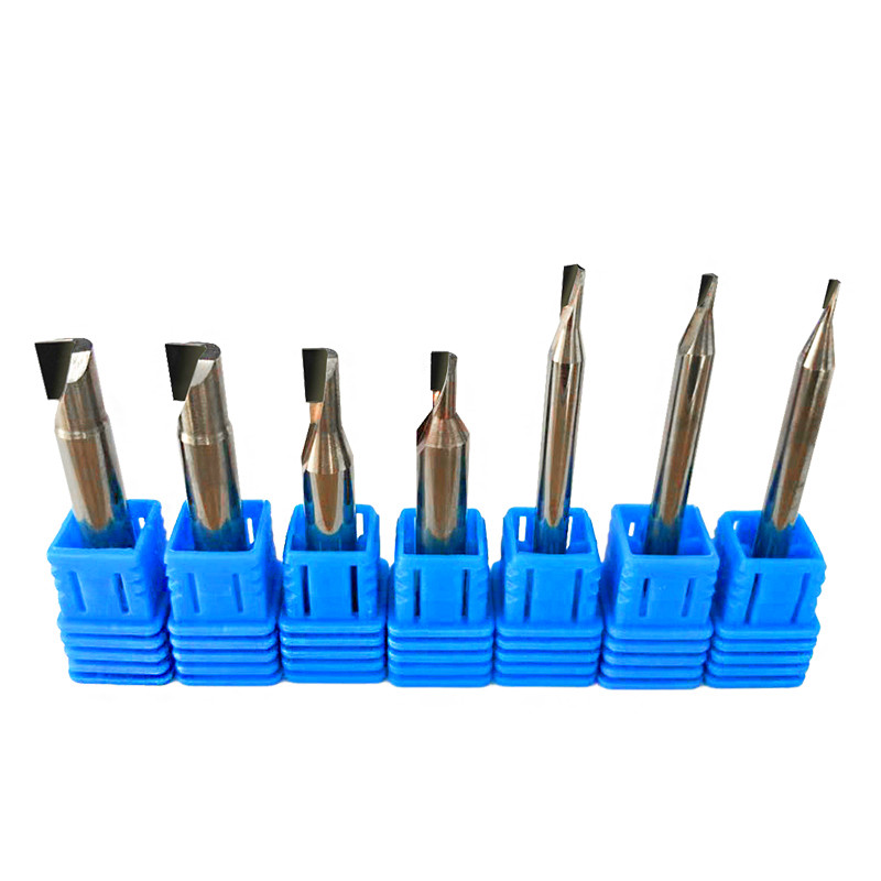 Diamond aluminum milling cutter 4mm 6mm Shank PCD Two Flutes Straight Router Bits carbide end mill tools for cast Aluminum alloy