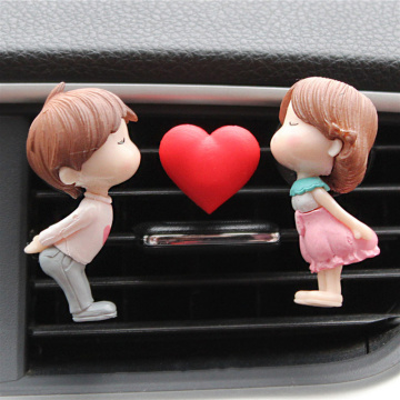 Lovely Couple Girl Boy Car Air Vent Freshener Perfume Clip Aromas Diffuser Auto Car Interior Decoration Car Freshener Cartoon