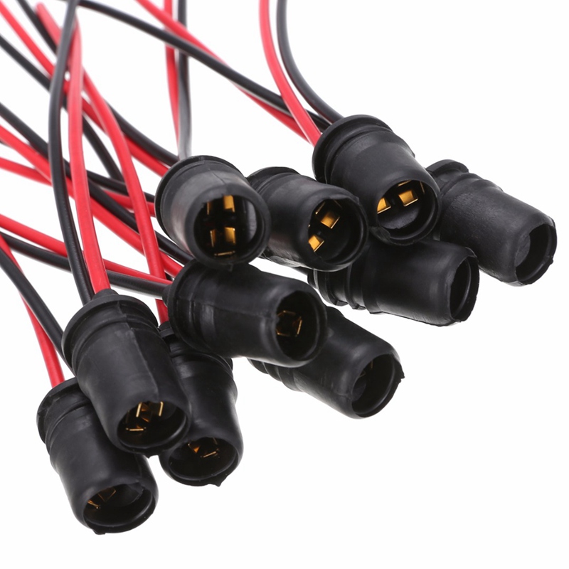 MAYITR 10Pcs W5W T10 Light Bulb Socket Holder Fit for Cars Trucks Boats Soft Rubber Connector Extension Accessories Wholesale