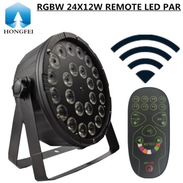 24X12W RGBW LED PAR Light/ Remote par LED wash light stage professional dj equipment