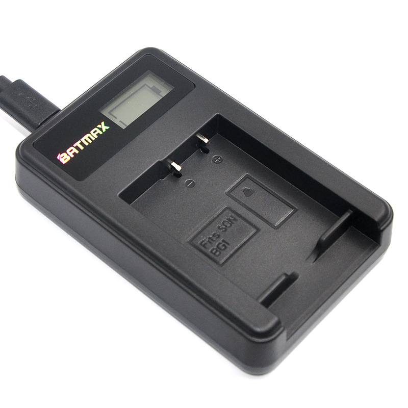 LCD Display USB Battery Charger for NP BG1 FG1 NP-BG1 battery SONY DSC-H3 DSC-H7 DSC-H9 DSC-H10 DSC-H20 DSC-H50 DSC-H55 DSC-H70