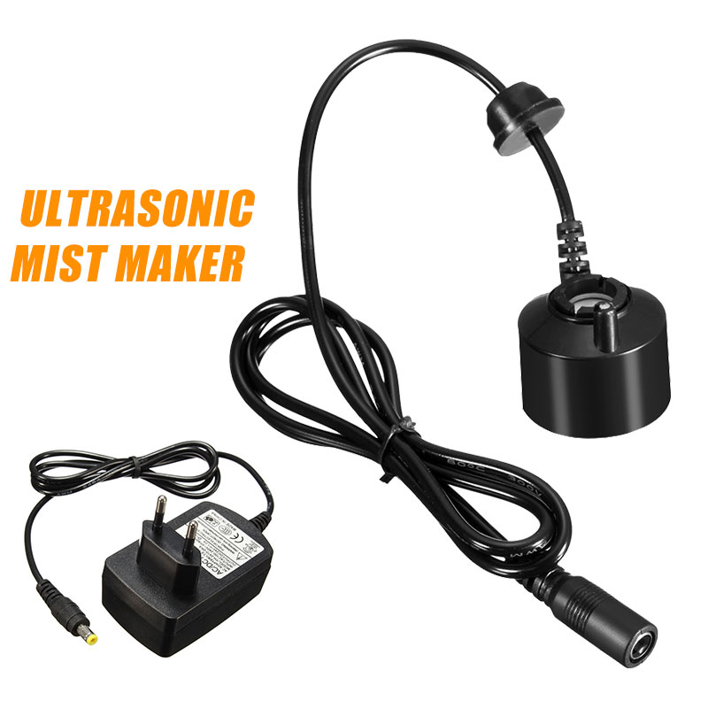 36mm Ultrasonic Humidifier Mini Mist Maker Humidifier With EU Plug Adapter Fogger Water Fountain Pond Atomizer Head DC 24V