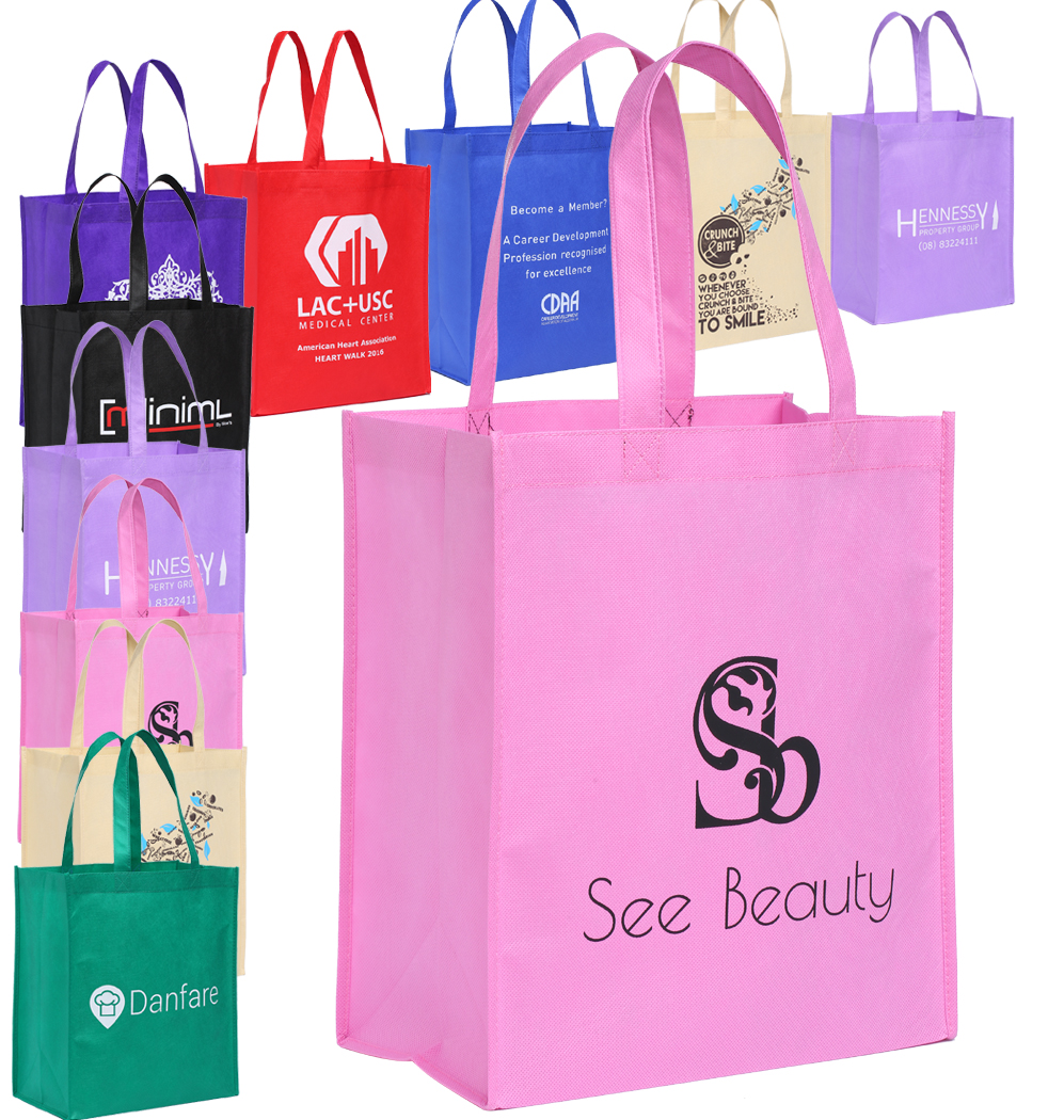 Wholesale Free Custom Non Woven Shopping Bag Polypropylene Promotional Bags Printing