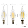 High quality C35 2W 4W 6W 8W Led Candle E14/E27 Vintage Retro Lamp 240V 220V Filament Bulbs Lamp For Chandelier Lighting
