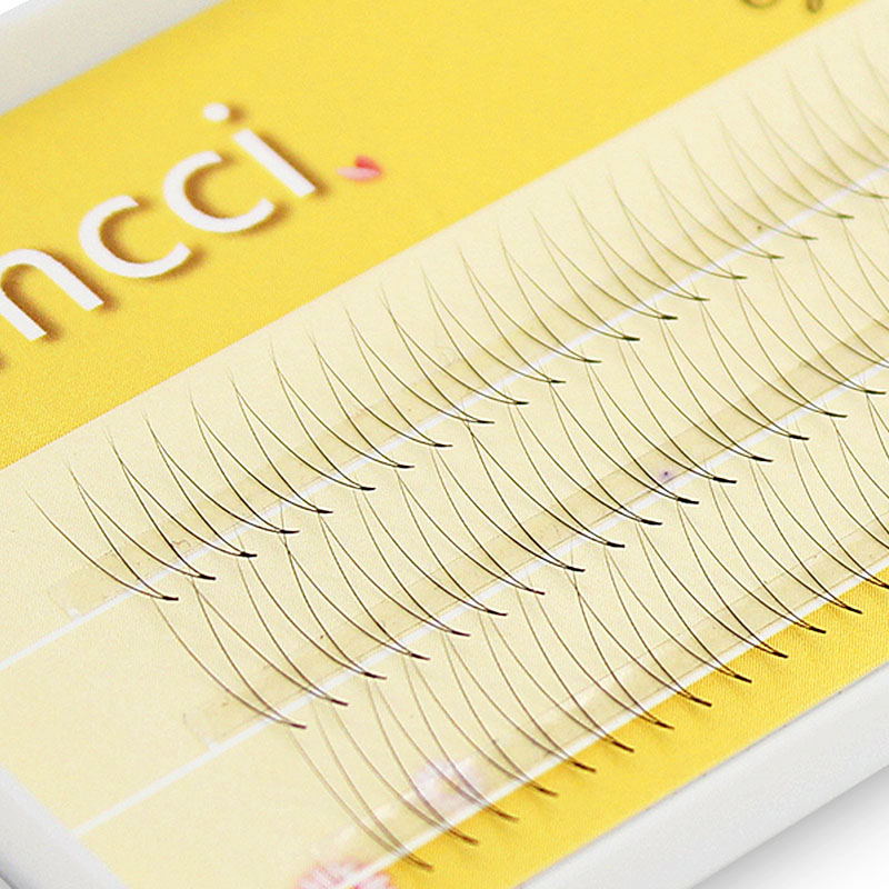 Kimcci 0.07 C Curl 2D Individual Cluster Eyelash Extension Natural Soft Long Black Grafting Eyelashes Professional Mink Cilia