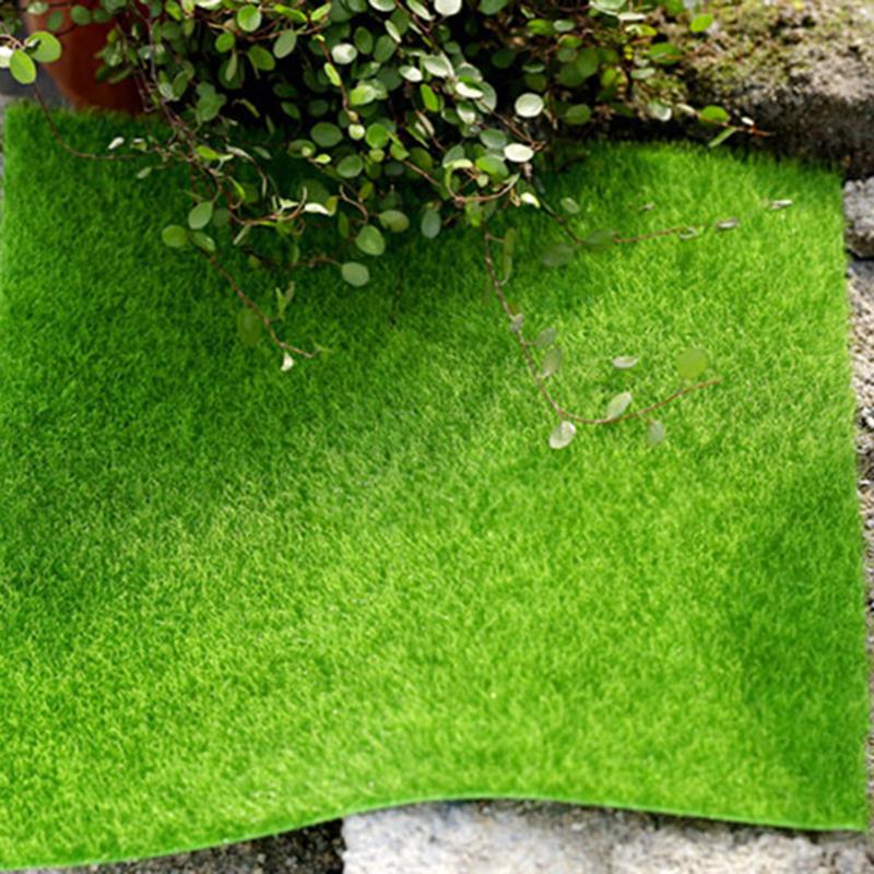 DIY Mini Fairy Garden Simulation Plants Artificial Fake Moss Decorative Lawn Turf Green Grass Micro Landscape Decoration