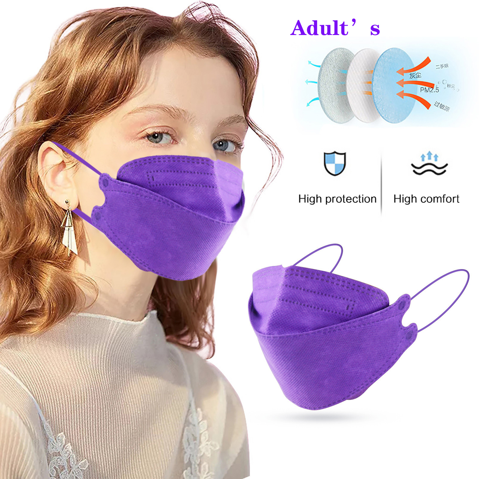 Headband masques Adult Children маска Outdoor Mask Droplet And Haze Prevention Fish Non Woven Face Mask breathable mask бандана#