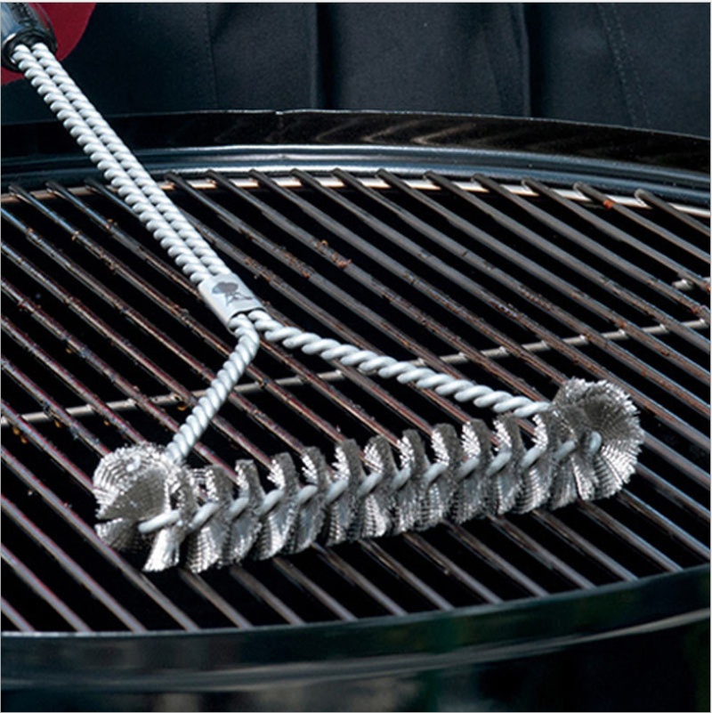 Barbecue Grill BBQ Brush Clean Tool Grill Accessories Stainless Steel Bristles Non-stick Cleaning Brushes Barbecue Accessories