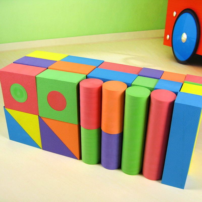 50 Pcs/Set EVA Foam Blocks Educational Kids Toys for Children Software Construction Building Home Safety Chunks Block Party Game