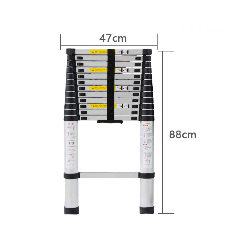 3.8 meters Telescopic project lightweight family outdoor straight ladder