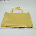 Promotional Reusable Polypropylene Non Woven PP Laminated Shopping Bag Gold Color 11.8*15.7*3.9inch