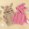 Newborn Infant Sweater Kids Baby Girls Boys Autumn Winter Jacket Keep Warm Coat Wool Knit Outwear Hooded Sweater Fashion Costume