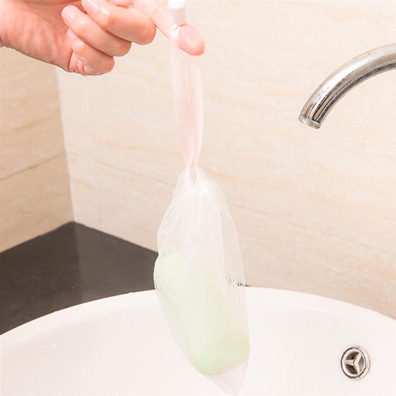 25pcs Soap Foaming Net Nylon Foaming Net Shower Soap Foaming Net Hanging Bubble Mesh Bag (Random Color)