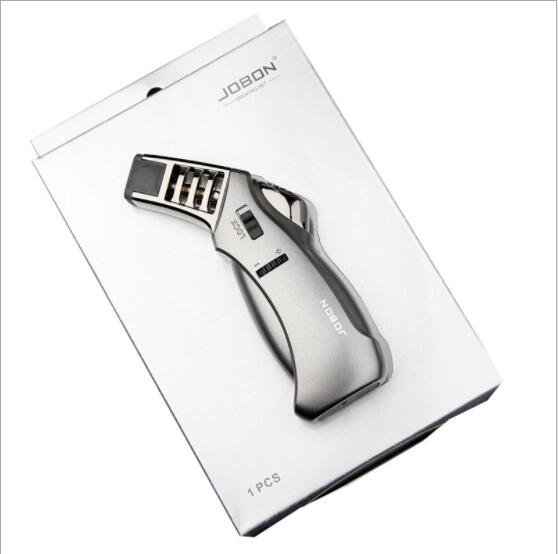 jobon direct spray gun jet flame cigar lighter, high temperature outdoor barbecue tool.BBQ lighter.gift box.