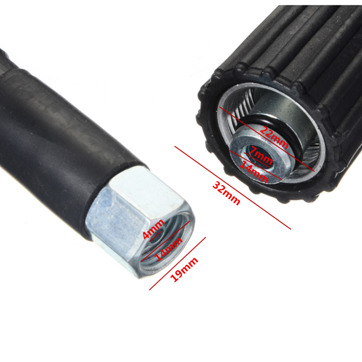 10 meters 5800PSI High Pressure Washer Hose Cord Pipe Car Cleaner Water Cleaning Extension Hose Water Hose M14 M22 Connector