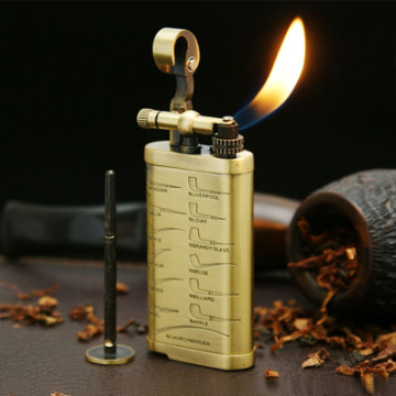 JIFENG Metal Brass Pipe Gas Retro Lighter Vintage Tobacco Rod Isqueiro Gift