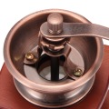 Classical Wooden Manual Coffee Grinder Stainless Steel Retro Coffee Spice Mini Burr Mill Wheel Machine