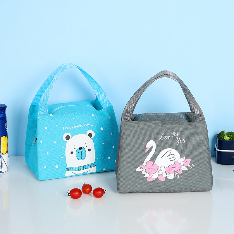 Cartoon Animal Prints Fox Lunch Bag Portable Thermal Food Picnic Ice Insulated Tote Childern Cooler Bags Women Kids Lunch Box