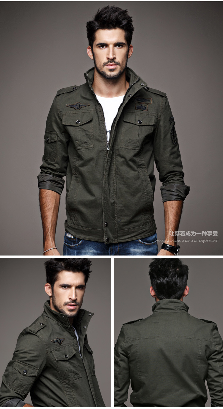 Men jean jacket military army soldier Air force one male Brand Coats New 2018 Spring Autumn Men's Bomber jackets Plus Size 6XL