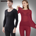 Lovers Thin Polyester Winter Thermal Underwear Sets For Women/Male Second Skin Winter 's No Trace Warm Long Johns Lover Thermal