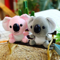 Cute Plush Koala Keychain Toy Stuffed Animal Koala Doll Toys Imitation Rabbit Fur Fluffy Backpack Bag Pendant Plush Koala Gifts