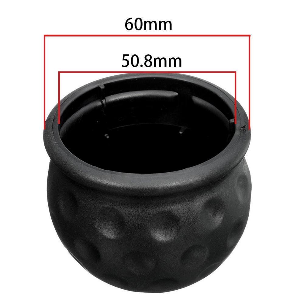 Black 50mm Car Towbar Towball Plastic Cap Tow Ball Protective head protection cover ball trailer Trailer Towing accessories G0A6