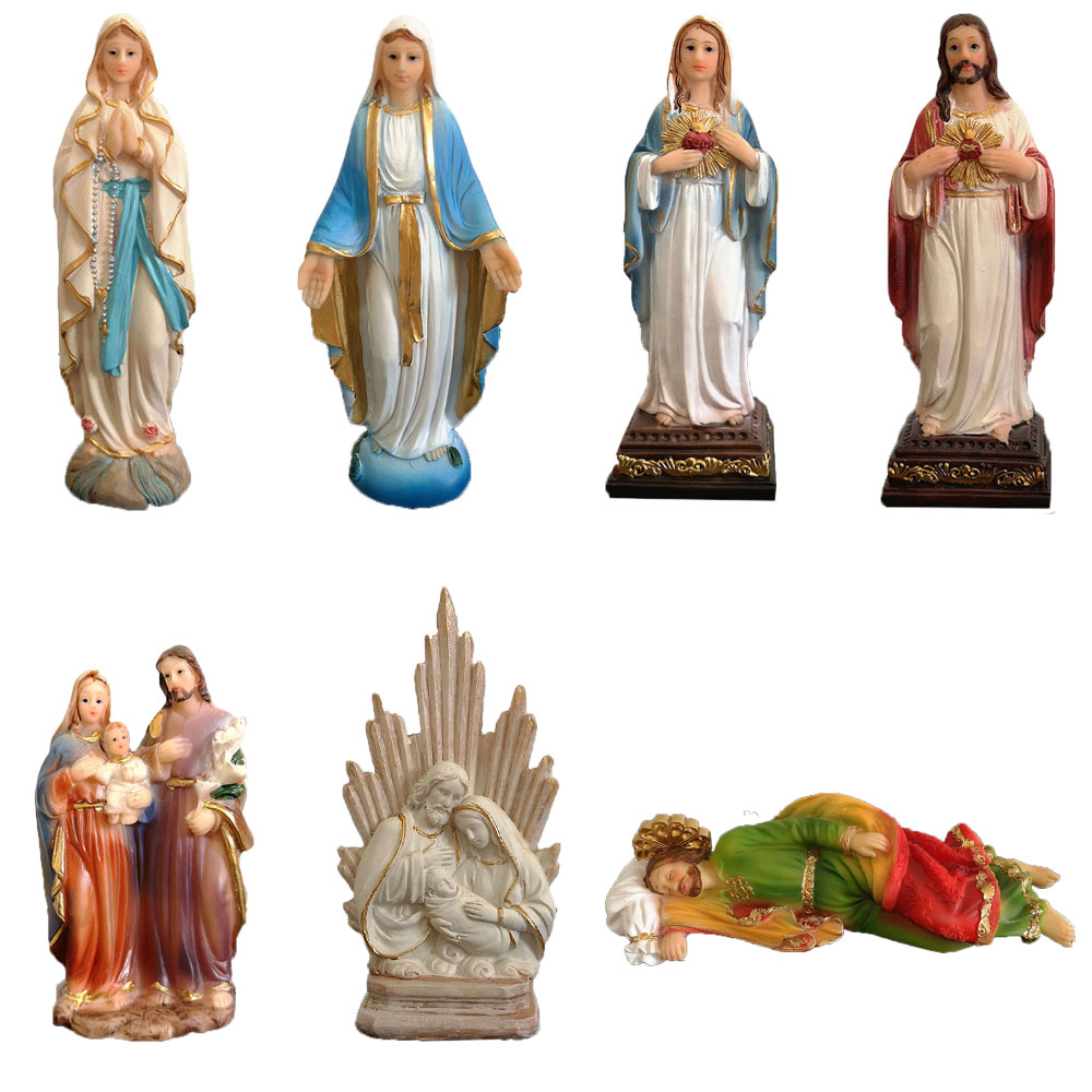 Religious Figurine Resin Holy Family Statue,Jesus Sacred Heart Statue,Blessed Virgin Mary Statue,Our Lady of Lourdes