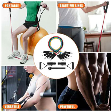 11 PCS Tension Resistance Band Set and Exercise Stretch Fitness Home Set for Gym Fitness Training Yoga in stock fast shipping