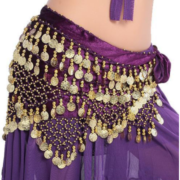 Cheap Dancewear Women Training Clothing Triangle Hip Scarf Colorful Rhinestone Adjustable Fit 300 Gold Coins Belly Dance