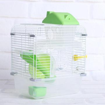 Small Pet Carrier Crystal Pet Cage Hamster Cottage Double Layer House for Hamster Golden Hamster