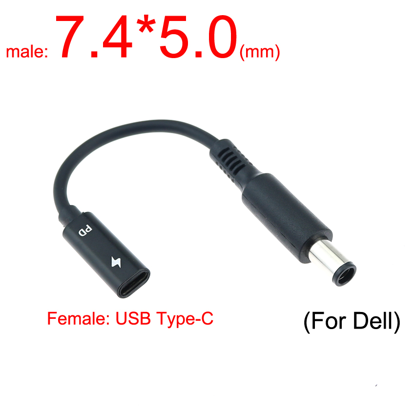 YuXi USB 3.1 Type C USB Female to DC 7.9*5.0 4.0*1.35 5.5*2.5mm Sqaure Male Power Charger Adapter Converter PD Power Cable