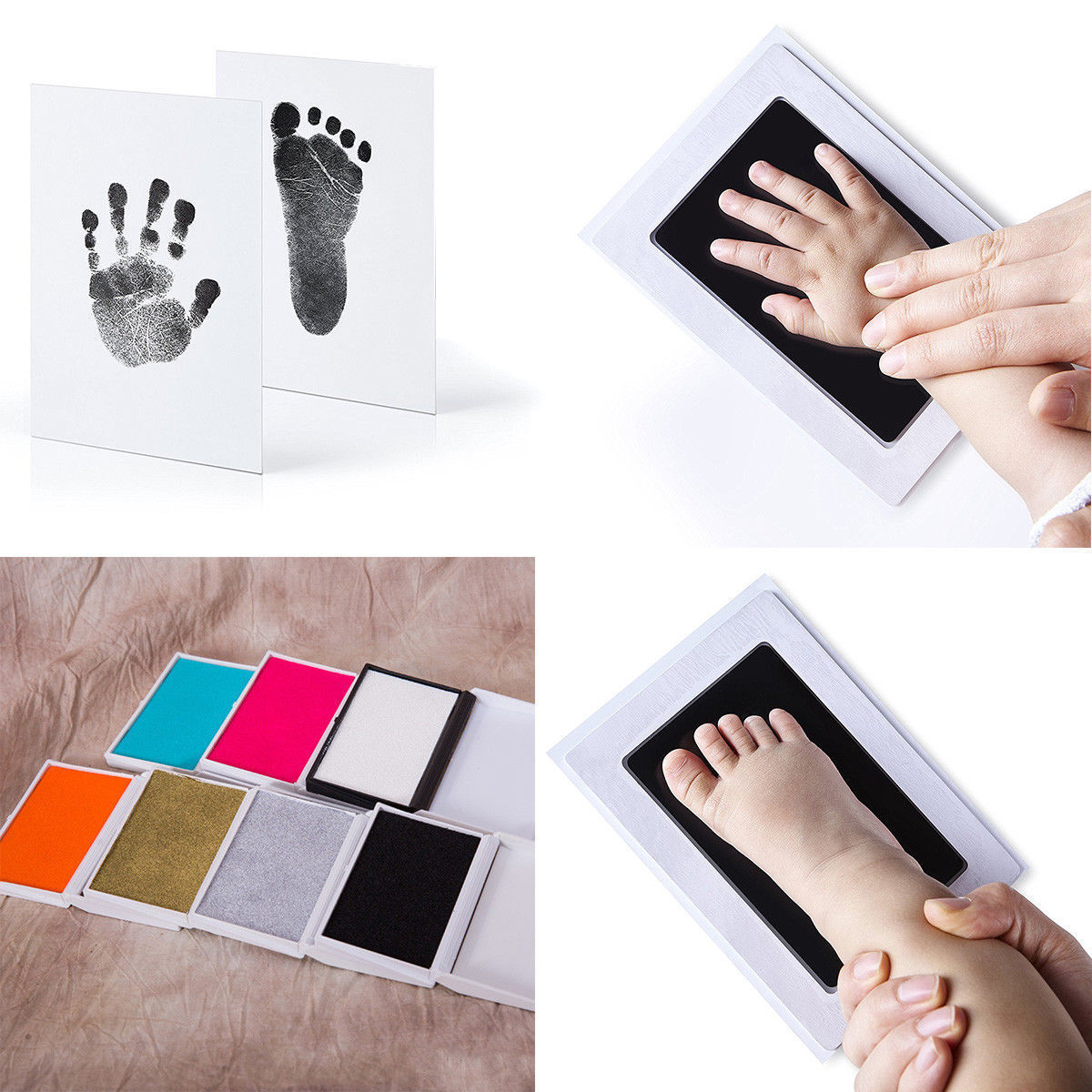 Baby Safe Print Ink Pad Hand Footprint Makers Footprint Handprint Kit Keepsake Maker Memories DIY