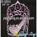 Pink High Heels Queen Crystal Crown Ladies