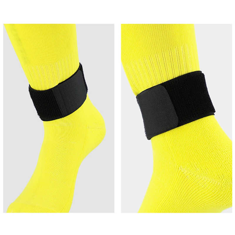2pcs Ankle Shin Guard Stay Fixed Bandage Tape Shin Pads Prevent Drop Off Adjustable Elastic Soccer Sports Bandage For Lower Leg