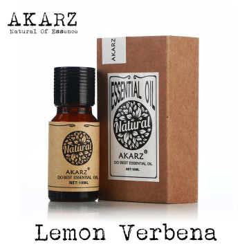 AKARZ Famous brand natural aromatherapy lemon verbena essential oil Lippia citriodora skin hair care Relax lemon verbena oil
