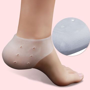 2pcs/Pair Feet Care Socks Anti-slip Moisturizing Silicone Feet Protector Heel Socks Foot Skin Care Protectors Anti Cracking