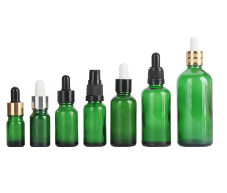 Green Dropper Bottles