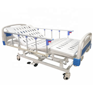 Folding Hospital Bed With Manual Adjustable Backrest