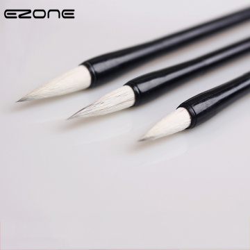 EZONE 1PC Traditional Chinese Writing Brushes Chinese Calligraphy Brushes Pen Different Size Wool Hair Brush Calligraphy Supply