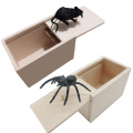 April Fool's Day Gift Wooden Prank Trick Practical Joke Home Office Scare Toy Box Gag Spider Kids Funny Gift