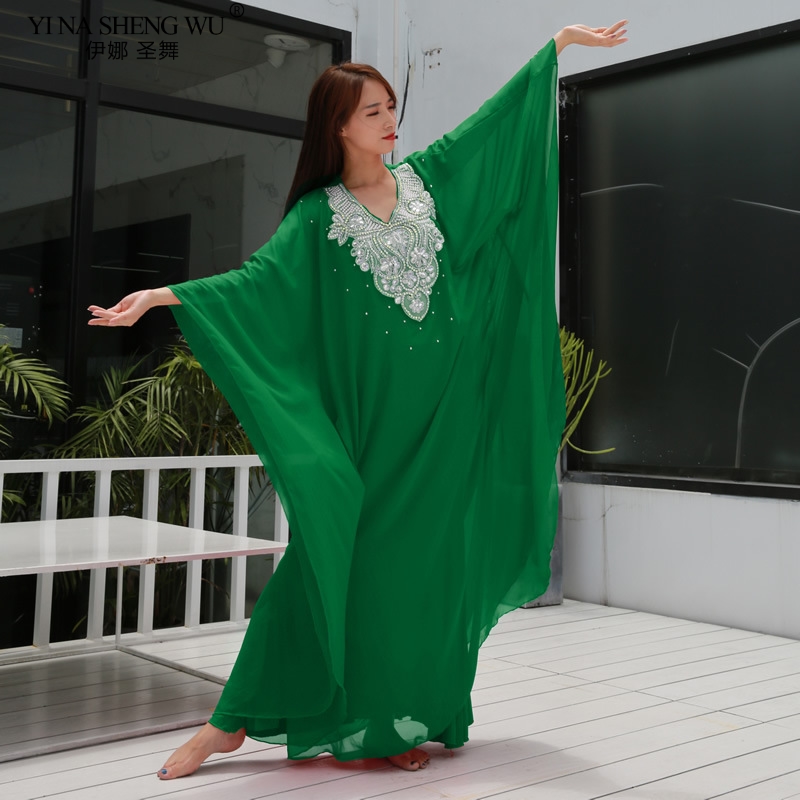 New Khalegy Robe Women Belly Dance Loose Costume Luxury Embroidered Belly Dance Caftan or Robe Dresses Lady Dancer Skirt