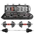 50kg Dumbbell Adjustable Weight Set Fitness Home Free Weight Set Dumbbell With Connecting Rod 50kg/110lb Us Stock#HWC