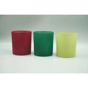 Frosted finish candle jar