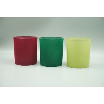 Frosted finish candle jar