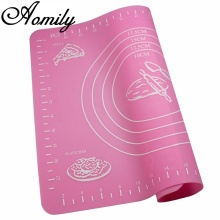 Aomily Silicone Dough Mat Bakeware 29*26cm Pastry Oven Pasta Tool Baking Sheet Tray Liner Mat Cake Pad Non-stick with Scale