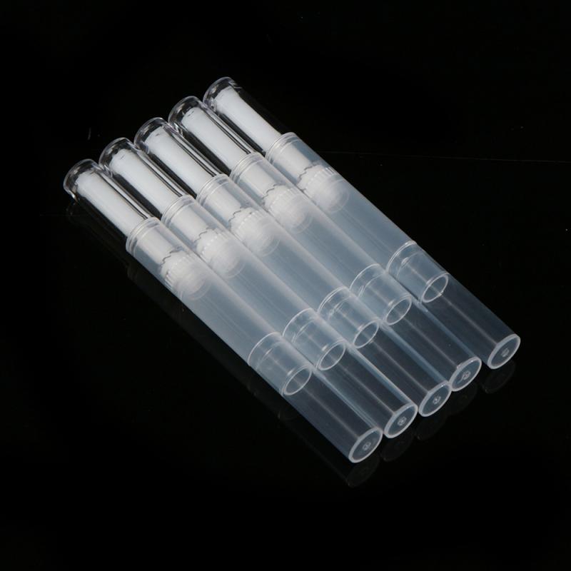 5Pcs/Set 3ml Nail Nutrition Oil Empty Pen Botttle with Brush Applicator Portable Cosmetic Tool Makeup Container Bottle TSLM2