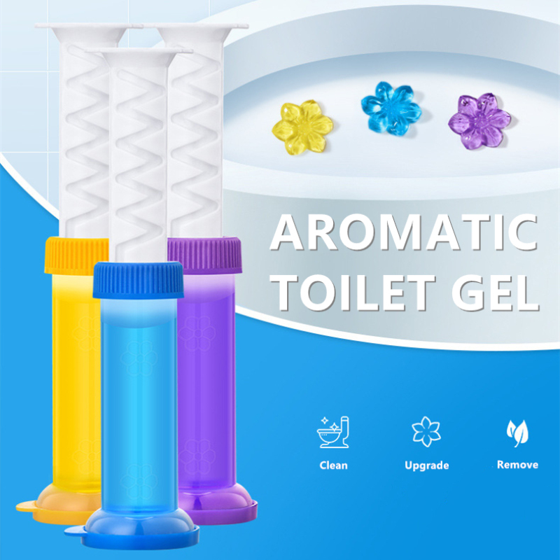 1PC Toilet Deodorant Freshener Cleaner Gel Detergent Flower Toilet Aromatic Bathroom Multifunctional Cleanliness Toilet Tool